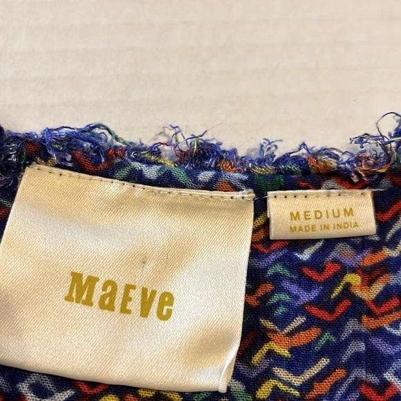 Anthropology Maeve-M-multicolored, V-neck, sleeveless, button down, top/blouse. - Picture 8 of 13